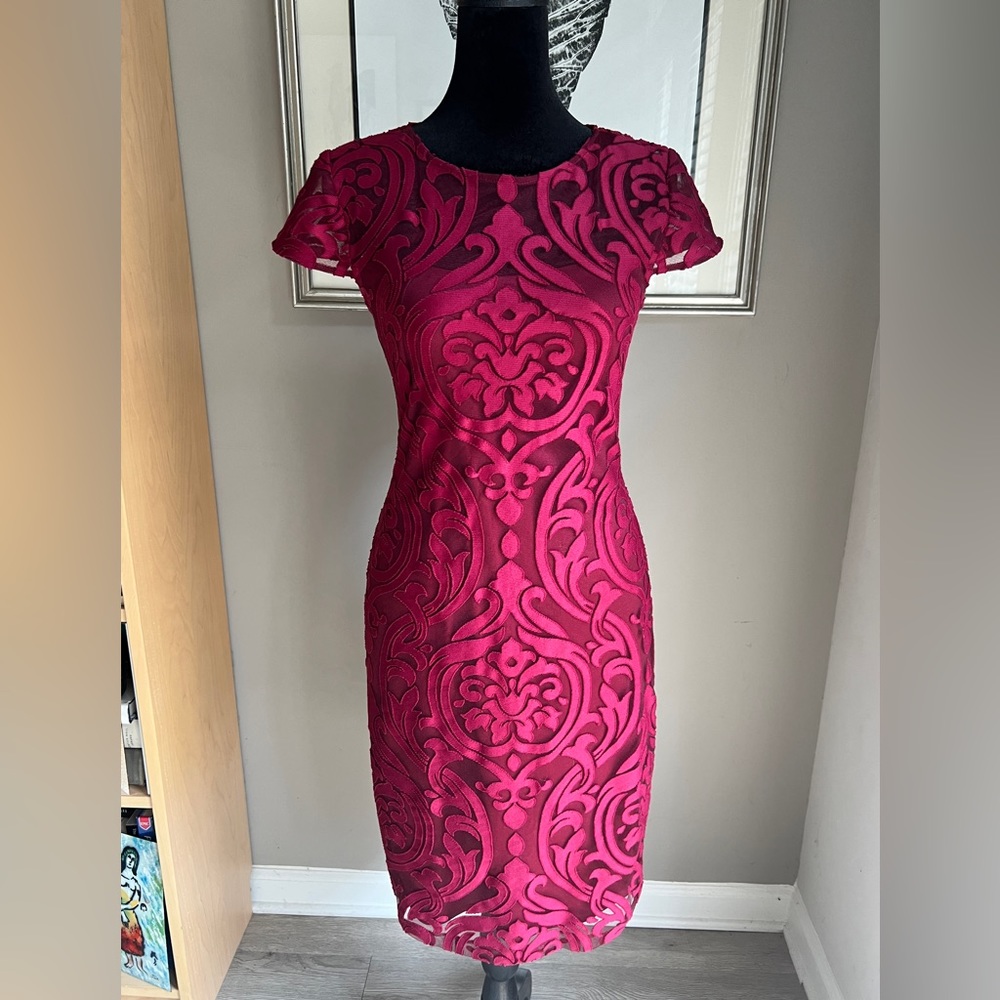 INC red lace dress